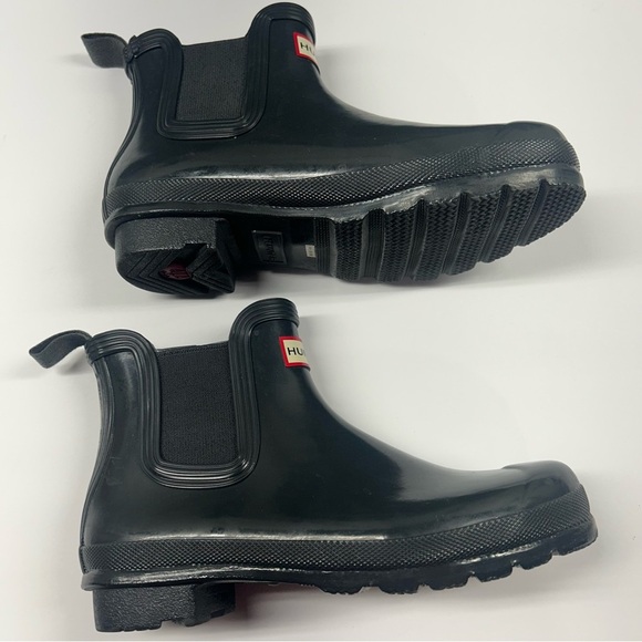 Hunter Original Gloss Chelsea Boots Women’s Rain Rubber Gray Slate Size 8 - Picture 6 of 12